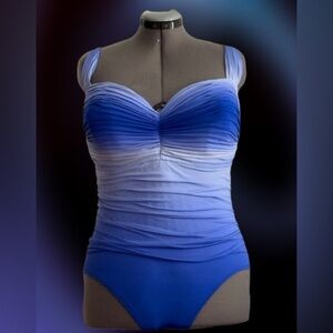 NWT Bleu Rod Beattie Ombré one piece swimsuit sz 18